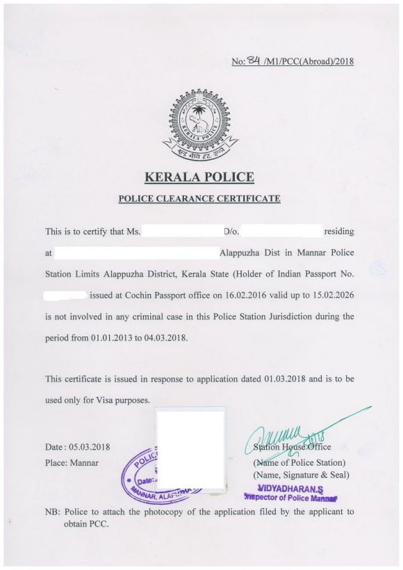 Obtaining Police Clearance Certificate From India Attestation On Time